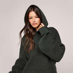 Schwerer Oversized Hoodie - Espressobraun