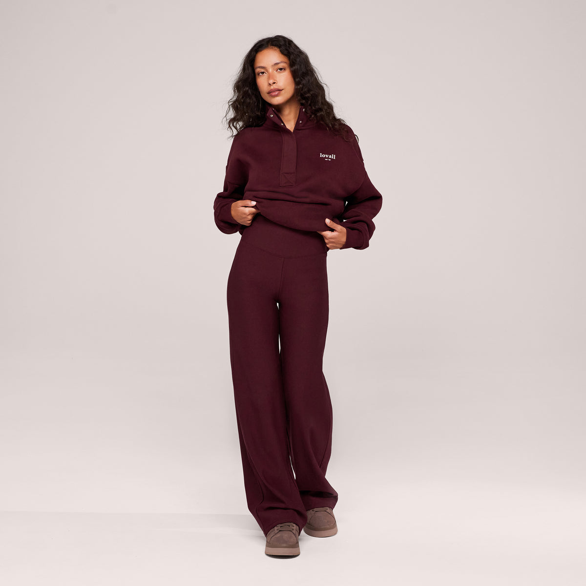 Winterhose mit weitem Bein – Black Coffee