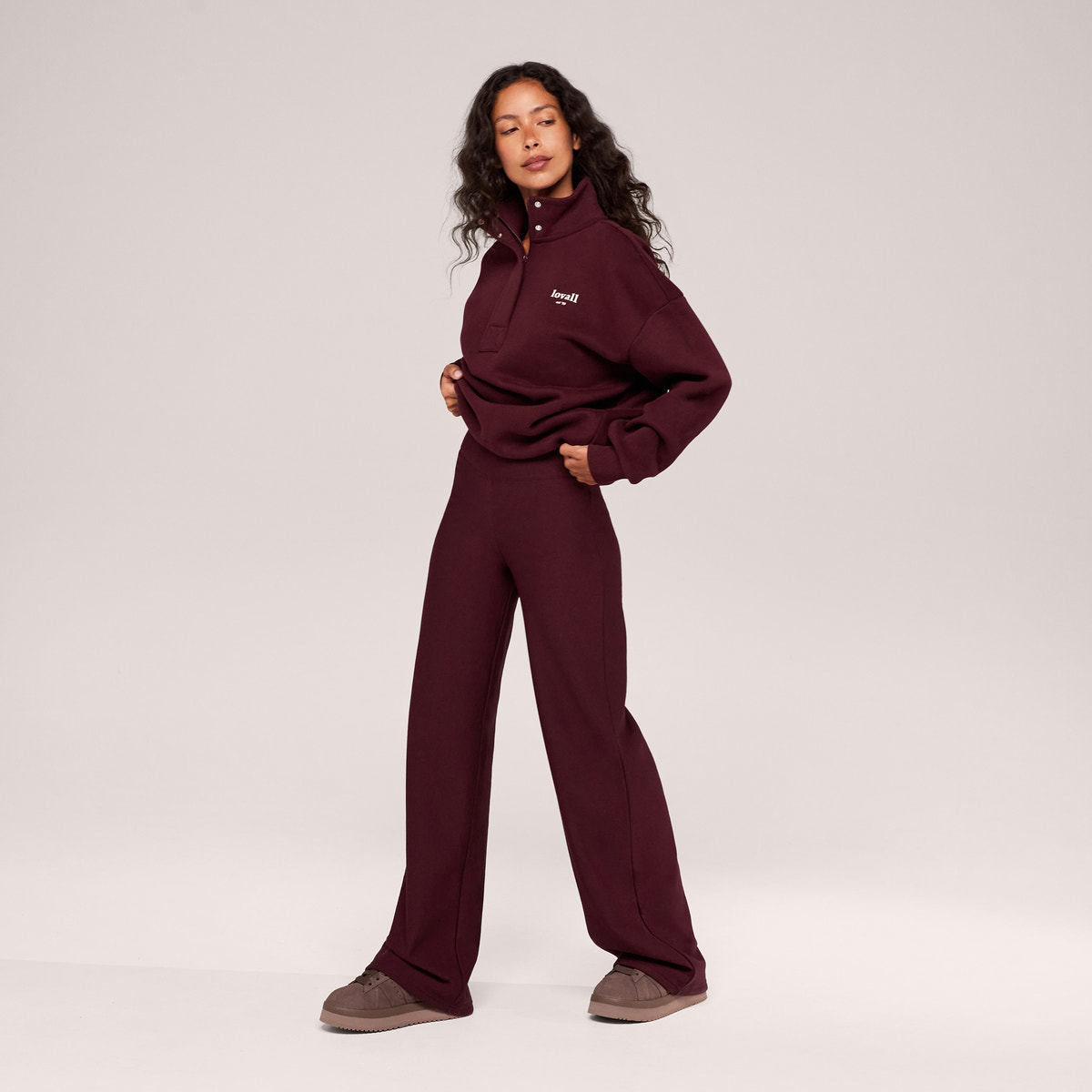Winterhose mit weitem Bein – Black Coffee