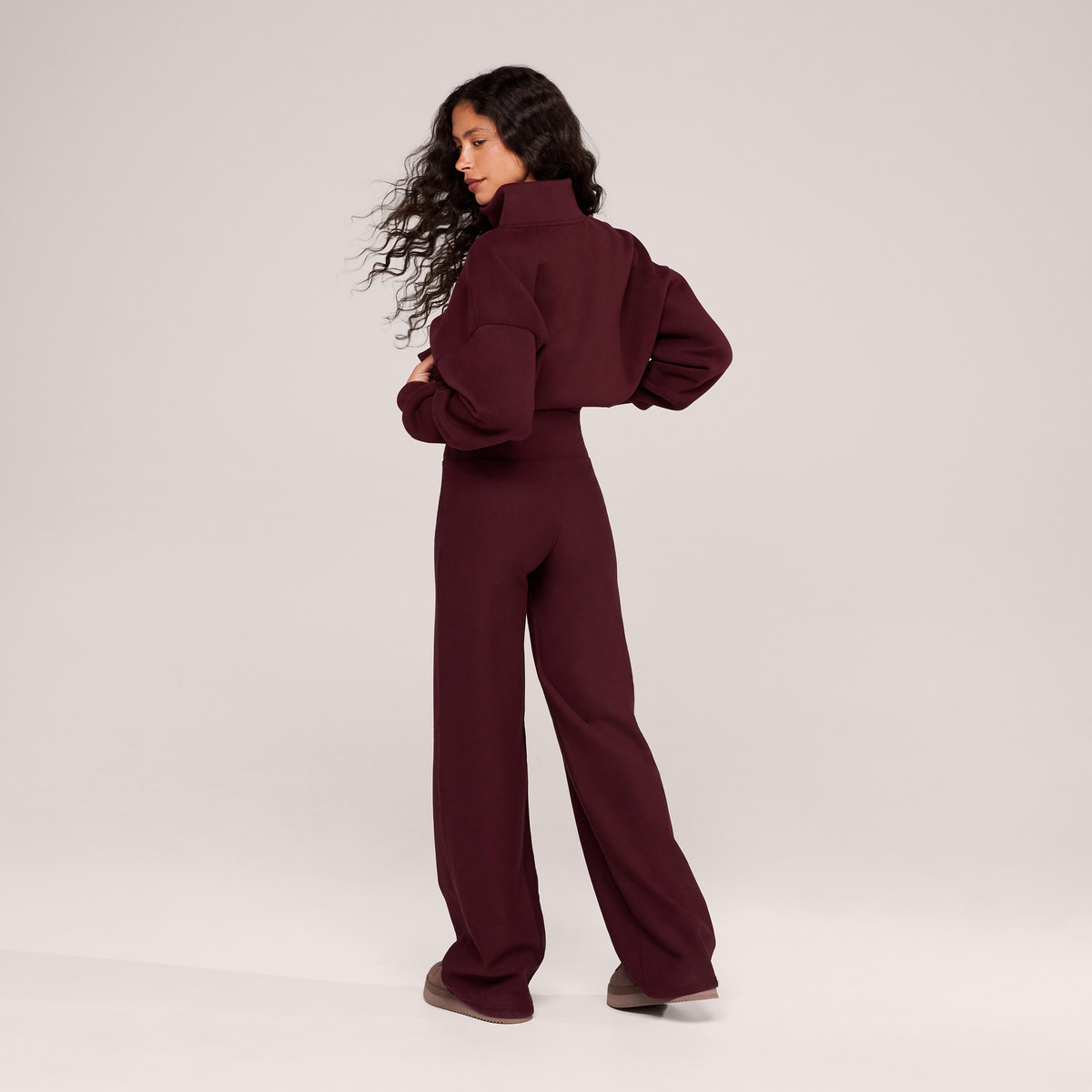 Winterhose mit weitem Bein – Black Coffee