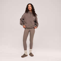Winter Alltagsleggings mit hohem Bund - Black Coffee