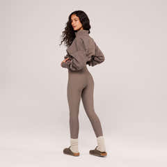 Winter Alltagsleggings mit hohem Bund - Black Coffee
