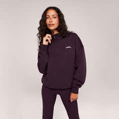Loopback 1/4-Zip-Sweatshirt – Weinrot