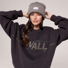 Schweres Oversized Campus-Sweatshirt – Mokka