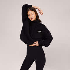 Schweres Sweatshirt mit 1/4-Reißverschluss – Mokka