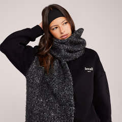 Schweres Sweatshirt mit 1/4-Reißverschluss – Mokka
