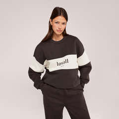 Schweres Oversized Campus-Sweatshirt – Mokka