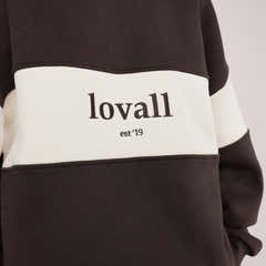 Schweres Oversized Campus-Sweatshirt – Mokka