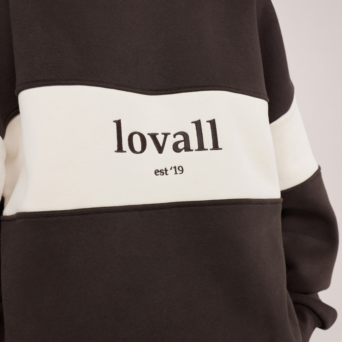 Schweres Oversized Campus-Sweatshirt – Mokka
