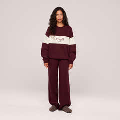 Schweres Oversized Campus-Sweatshirt – Mokka
