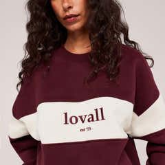 Schweres Oversized Campus-Sweatshirt – Mokka
