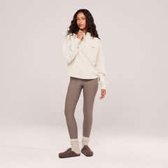 Loopback 1/4-Zip-Sweatshirt – Ecru