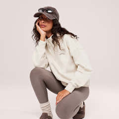Loopback 1/4-Zip-Sweatshirt – Ecru