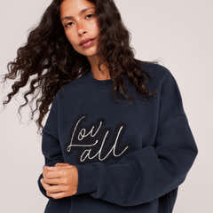 Schweres Oversized Campus-Sweatshirt – Mokka