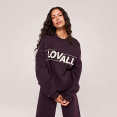 Schweres Oversized Campus-Sweatshirt – Mokka