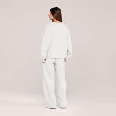 Schweres Oversized Campus-Sweatshirt – Mokka