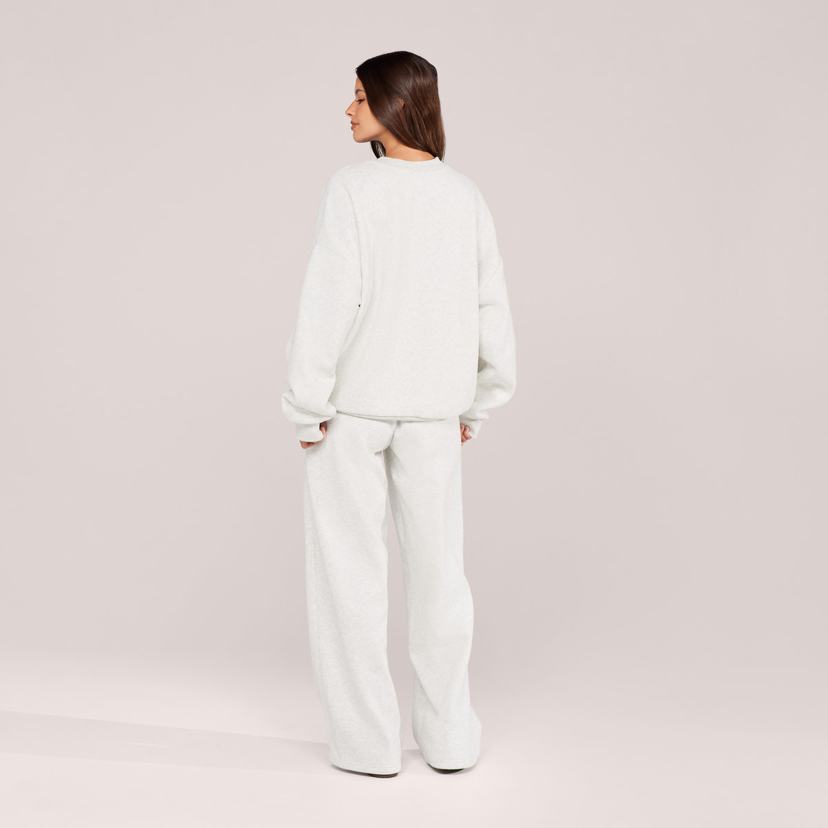 Schweres Oversized Campus-Sweatshirt – Mokka
