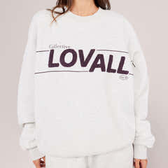 Schweres Oversized Campus-Sweatshirt – Mokka