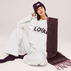 Schweres Oversized Campus-Sweatshirt – Mokka