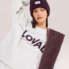Schweres Oversized Campus-Sweatshirt – Mokka
