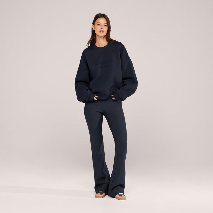 Winter-Leggings mit Schlag – Vintage-Marineblau