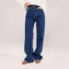 Wide Leg Jeans - Dunkelblau