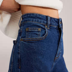 Wide Leg Jeans - Dunkelblau