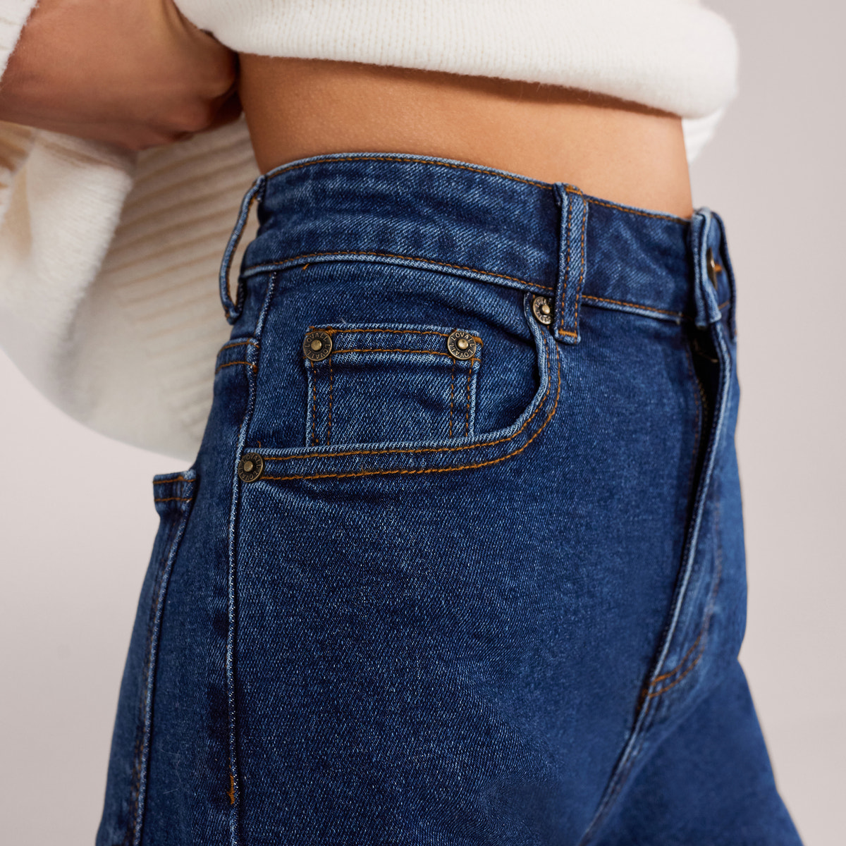 Wide Leg Jeans - Dunkelblau