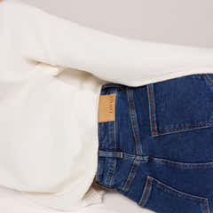 Wide Leg Jeans - Dunkelblau
