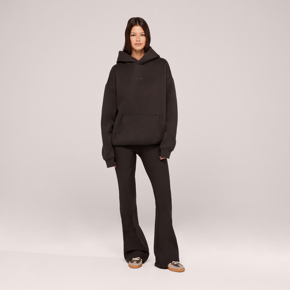 Winter Flare Leggings – Schwarzer Kaffee