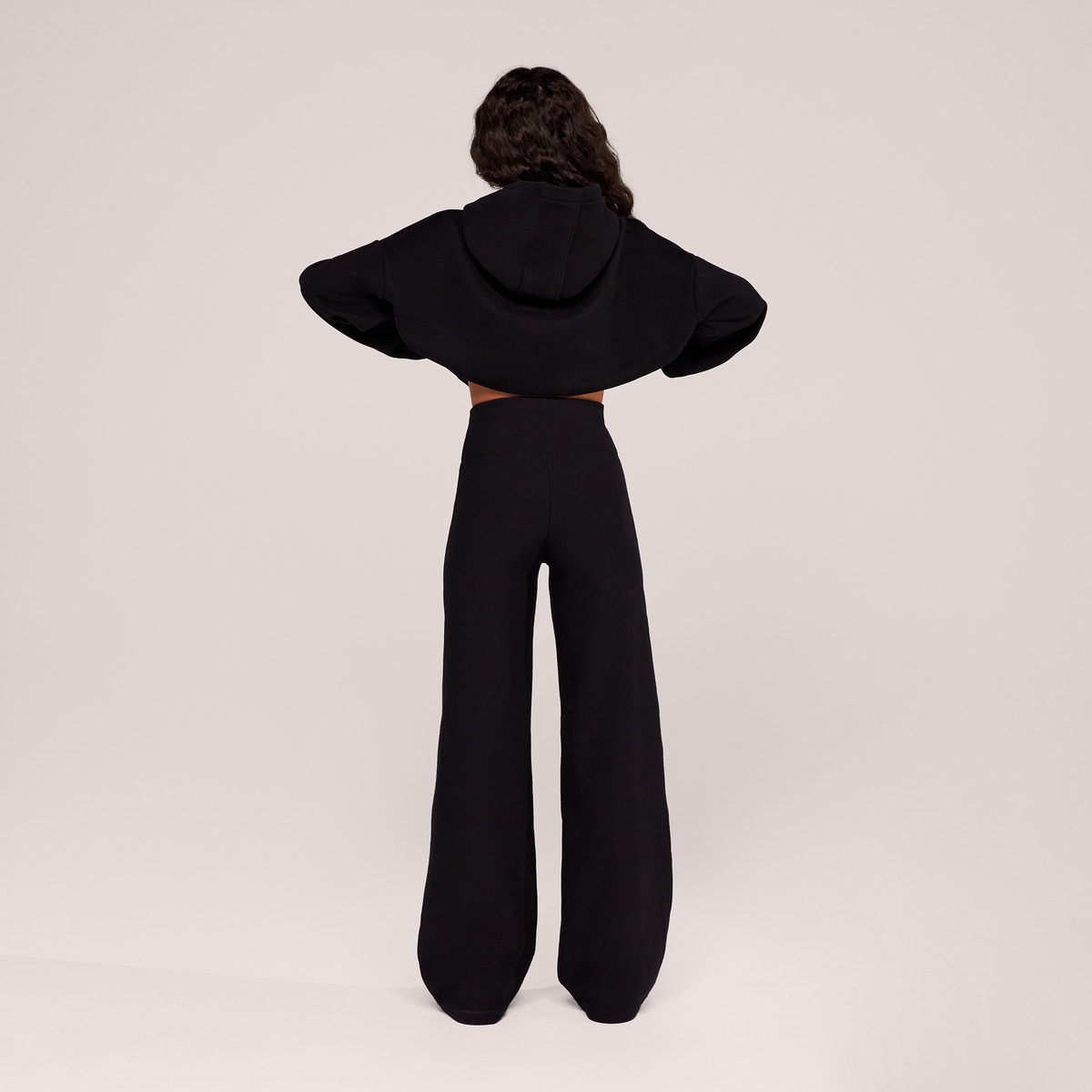 Winterhose mit weitem Bein – Schwarz
