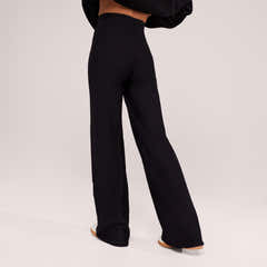 Winterhose mit weitem Bein – Schwarz