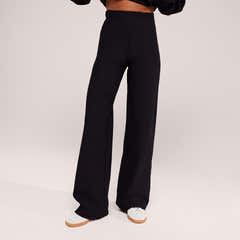 Winterhose mit weitem Bein – Schwarz