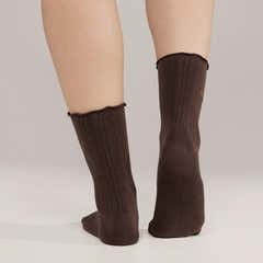 Pointelle-Socken im 2er-Pack – Espresso/Mokka