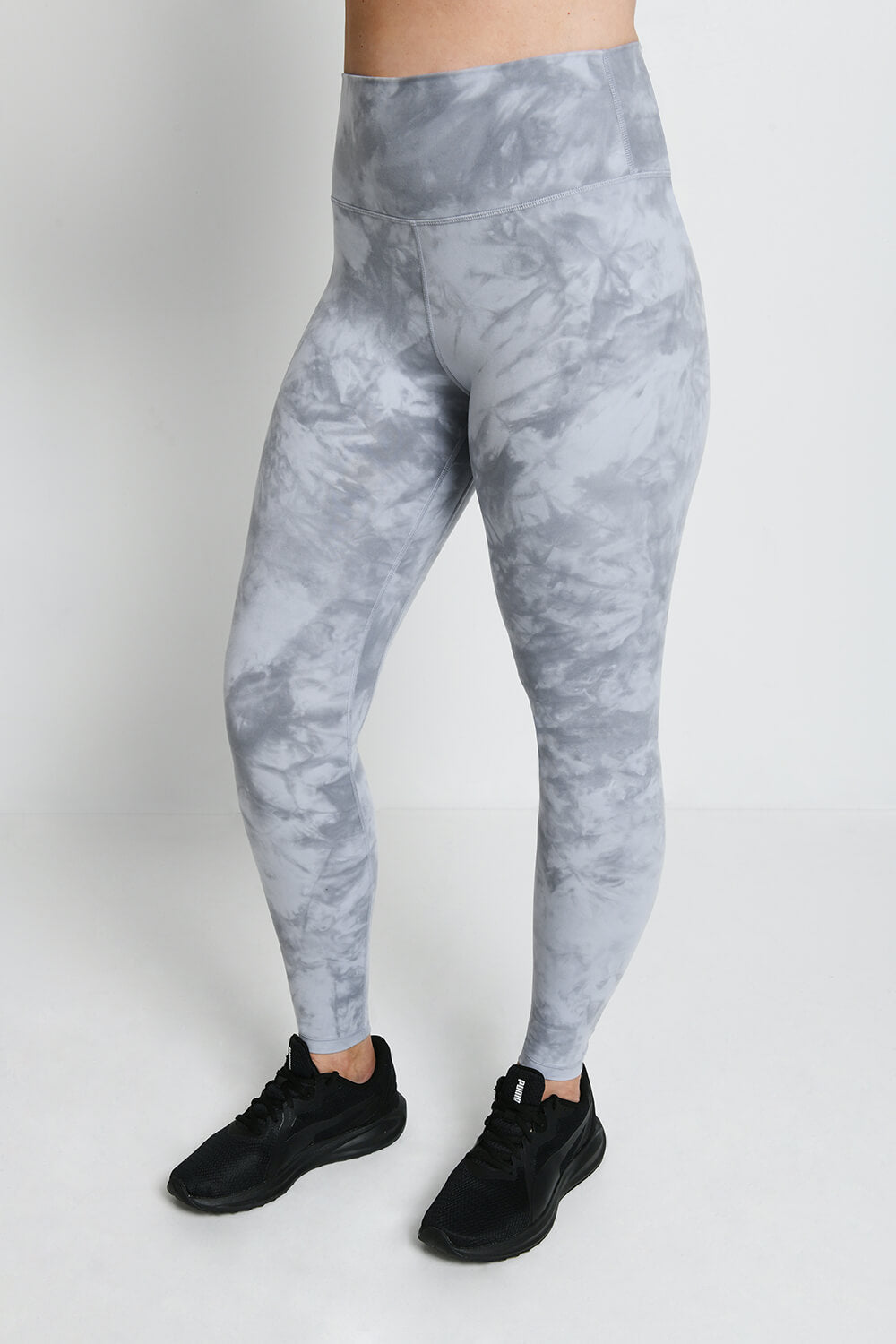 Revitalise High Waisted Leggings - Himmelgrau-Tie-Dye
