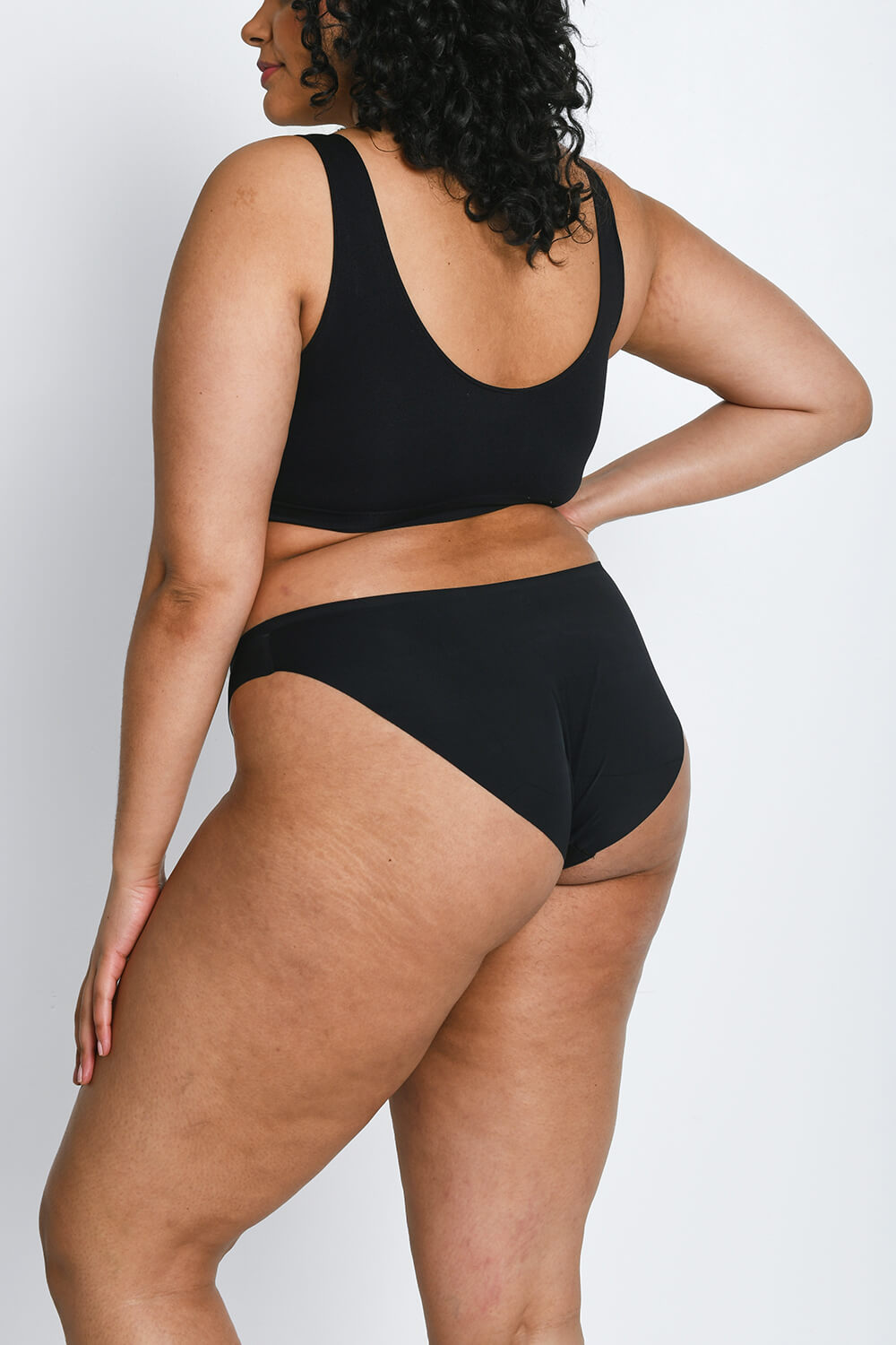 Nahtlose Hoch Hose Unterhose  3-Er Pack -Schwarze