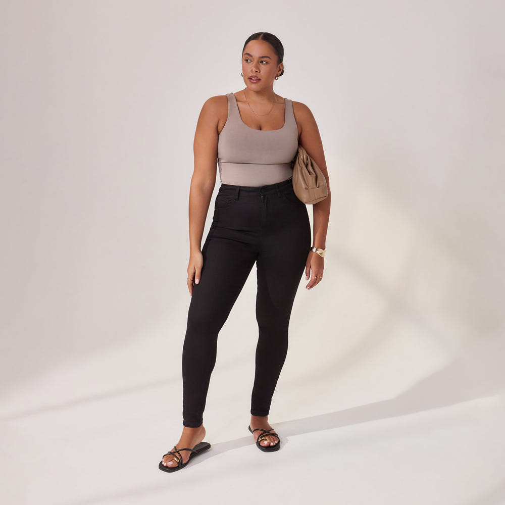 Lift & Shape Jeans - Schwarze