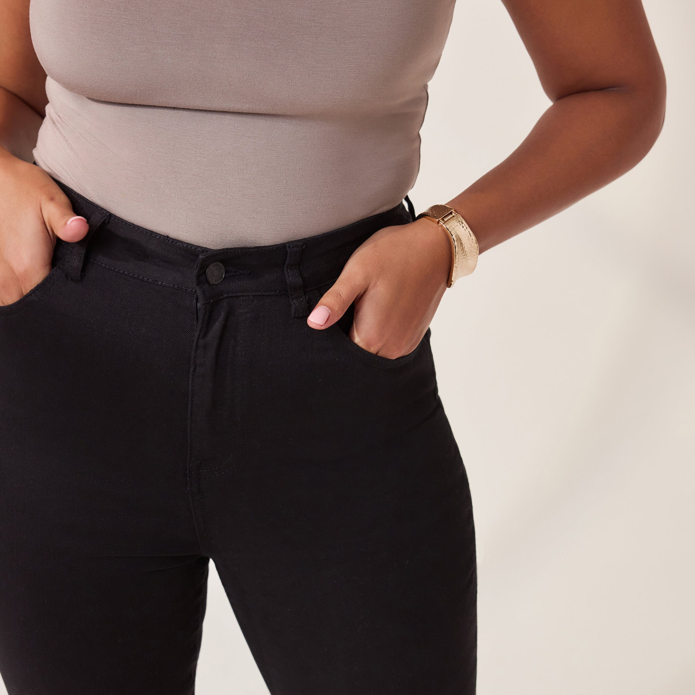 Lift & Shape Jeans - Schwarze