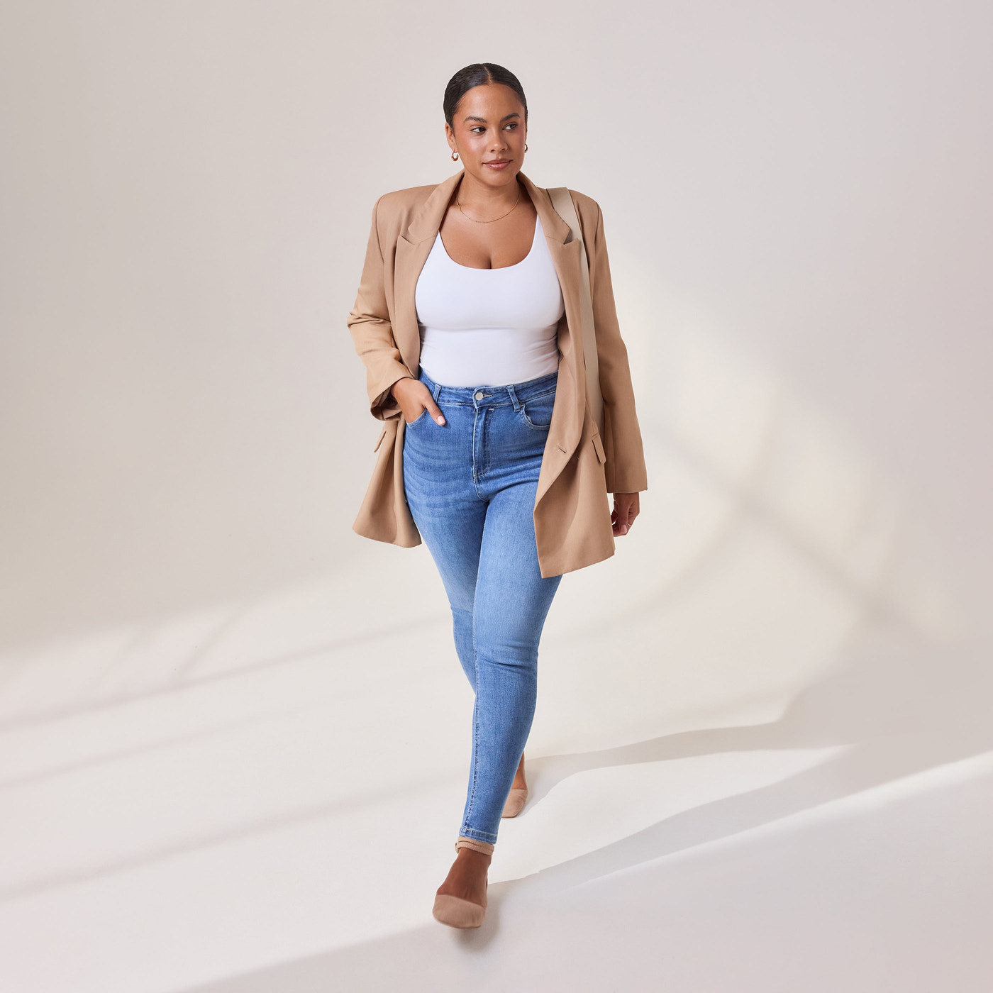 Lift & Shape Jeans - Mittelblaue