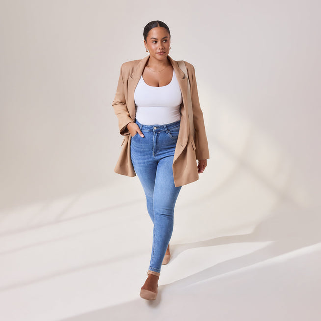 Lift & Shape Jeans - Mittelblaue