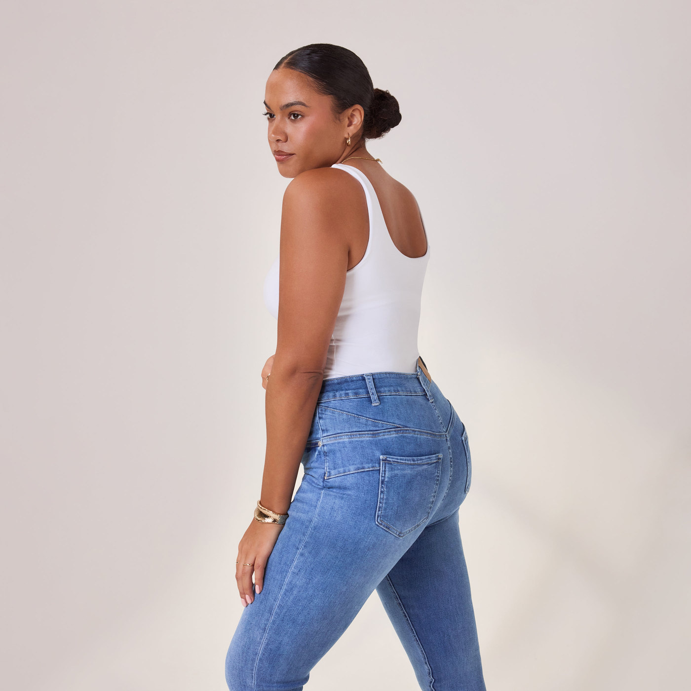 Lift & Shape Jeans - Mittelblaue