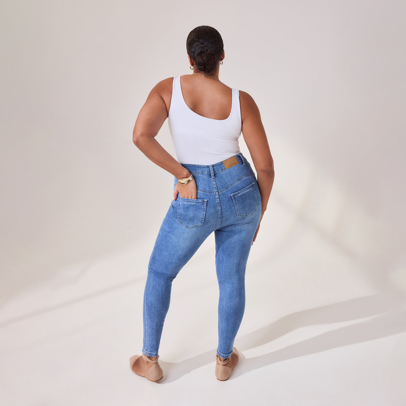 Lift & Shape Jeans - Mittelblaue