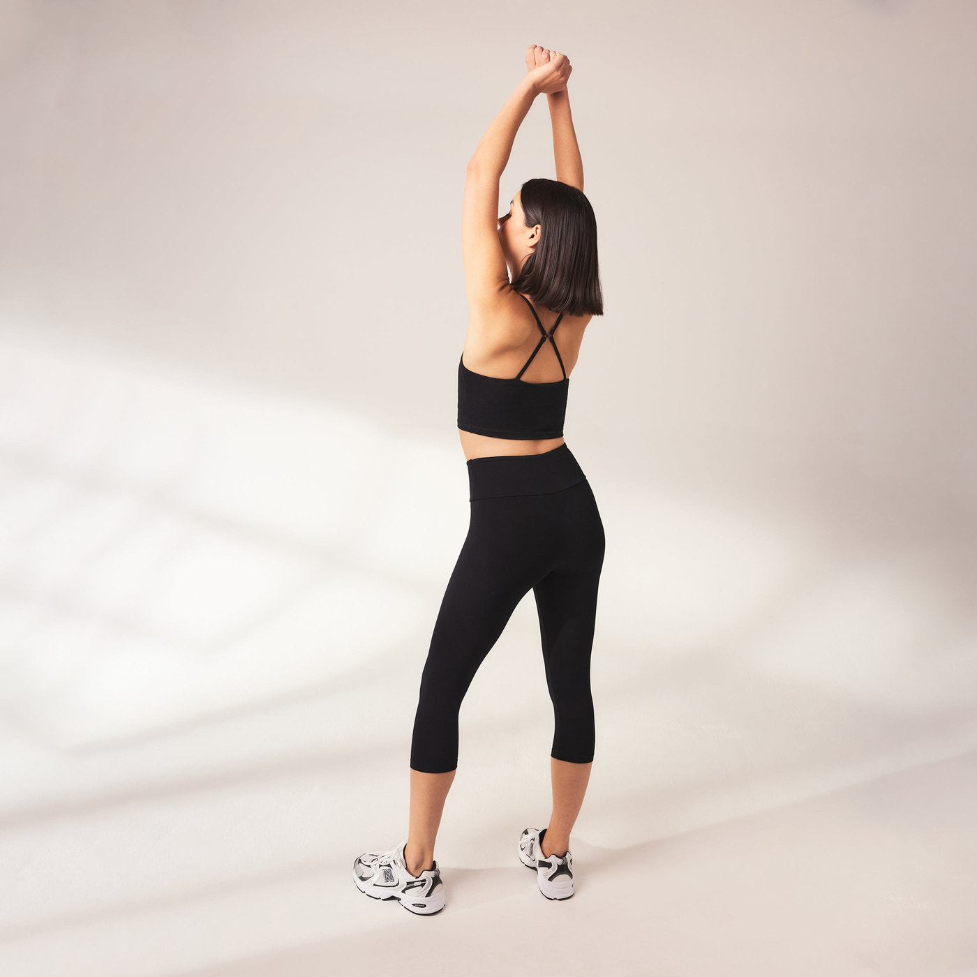 Cropped Leggings Lightweight Curvy - Black