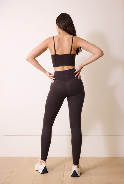 24/7 Revitalise 7/8 High Waisted Leggings Curvy - Black Coffee