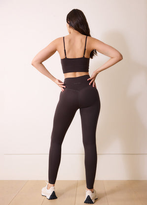 24/7 Revitalise High Waisted Leggings Curvy - Black Coffee