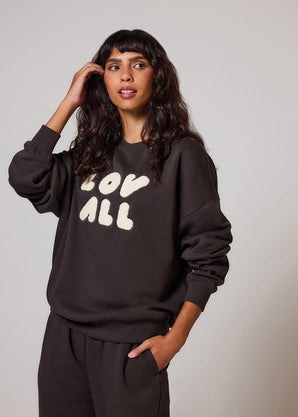 ALL SZN Übergröße Bio-Sweatshirt Style 1 - Black Coffee