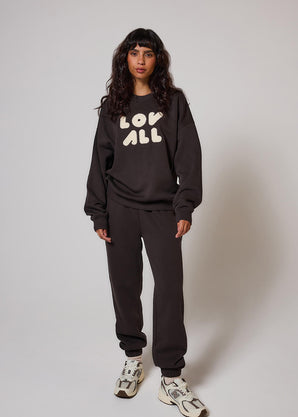 ALL SZN Bio-Jogger mit Bündchen Curvy - Black Coffee