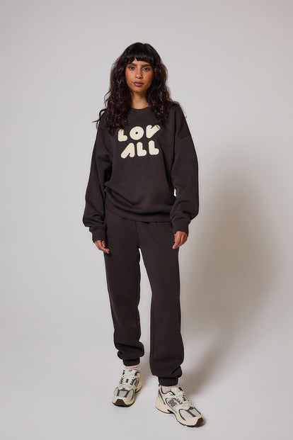 ALL SZN Bio-Jogger mit Bündchen Curvy - Black Coffee