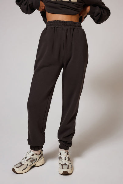 ALL SZN Bio-Jogger mit Bündchen Curvy - Black Coffee