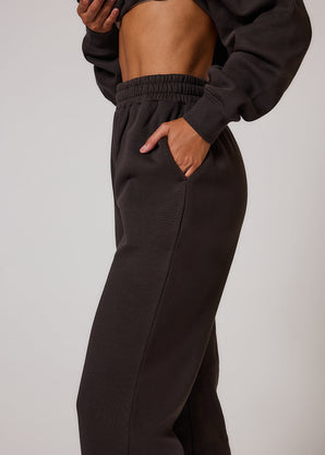 ALL SZN Bio-Jogger mit Bündchen - Black Coffee